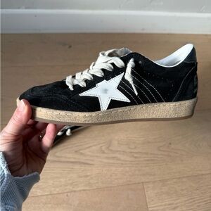 Golden Goose Black suede Ball Star Sneakers with White Star